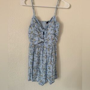Blue Yellow Floral Romper